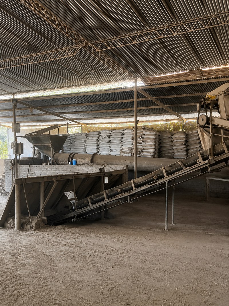 Banda transportadora en la planta
