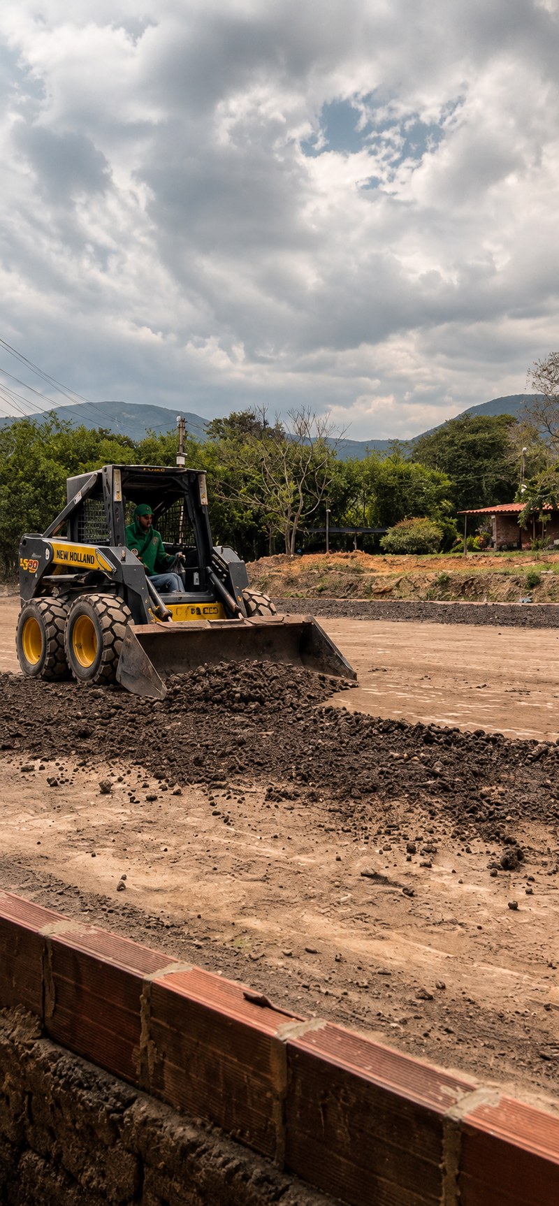Manejo de material con minicargador